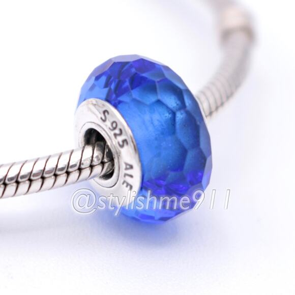 Authentic PANDORA Fascinating Faceted Murano Glass Bead - Picture 3 of 9